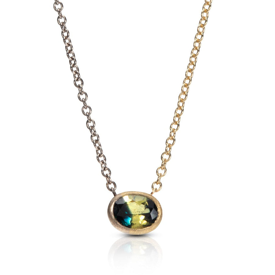 Rachel Jones Oval Parti-Parti Sapphire Pendant