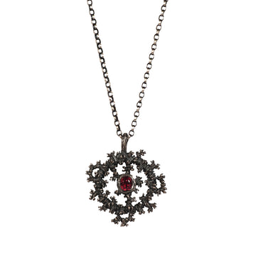 Lukas Svyba Silver 'Other Realms' Garnet Pendant