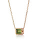 Rachel Jones  Watermelon Tourmaline Pendant in 9ct Yellow and Red Gold