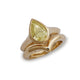 Bespoke - 14ct Yellow Gold Pear Cut Yellow Diamond Ring