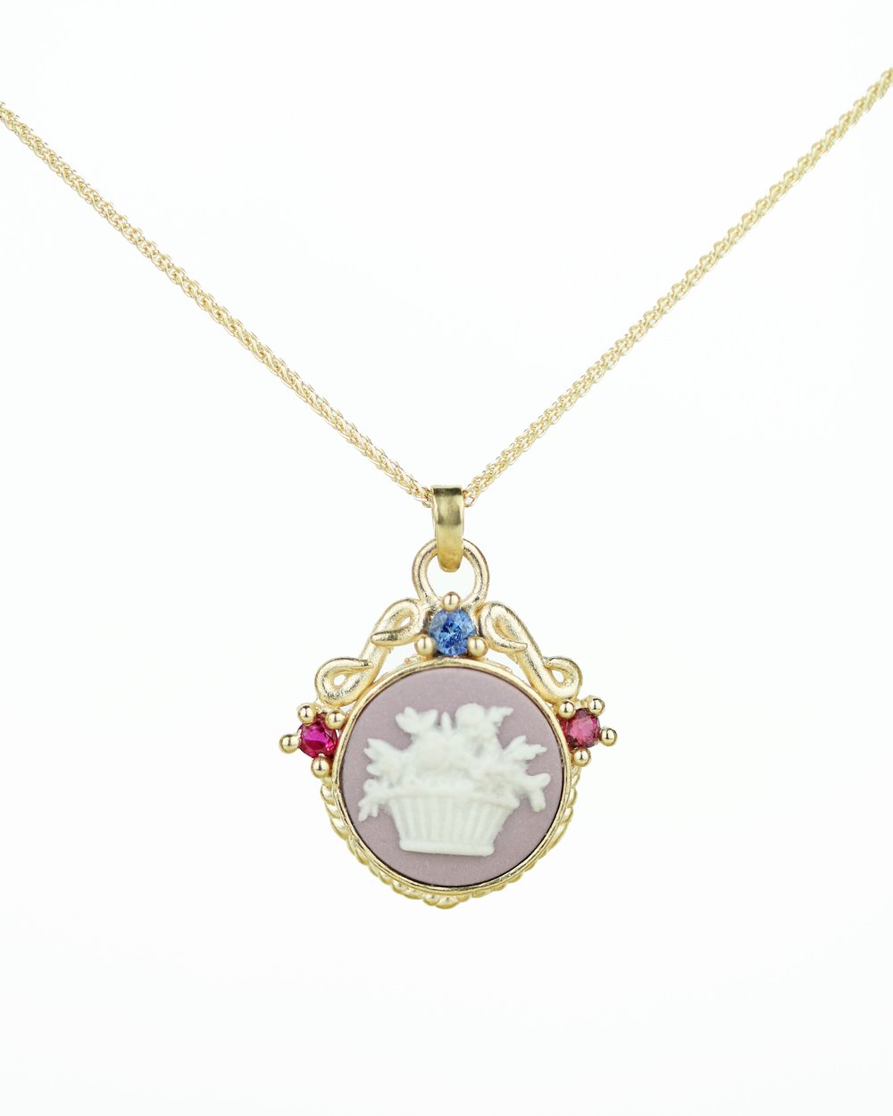 Ciara Bowles Purple Wedgwood Garland Pendant