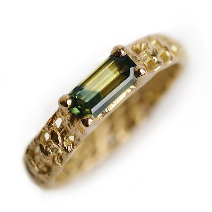 Rosalyn Faith Parti Sapphire Woven Gold Ring