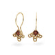 Rosalyn Faith 9ct Yellow Gold Drop Earrings with Garnets