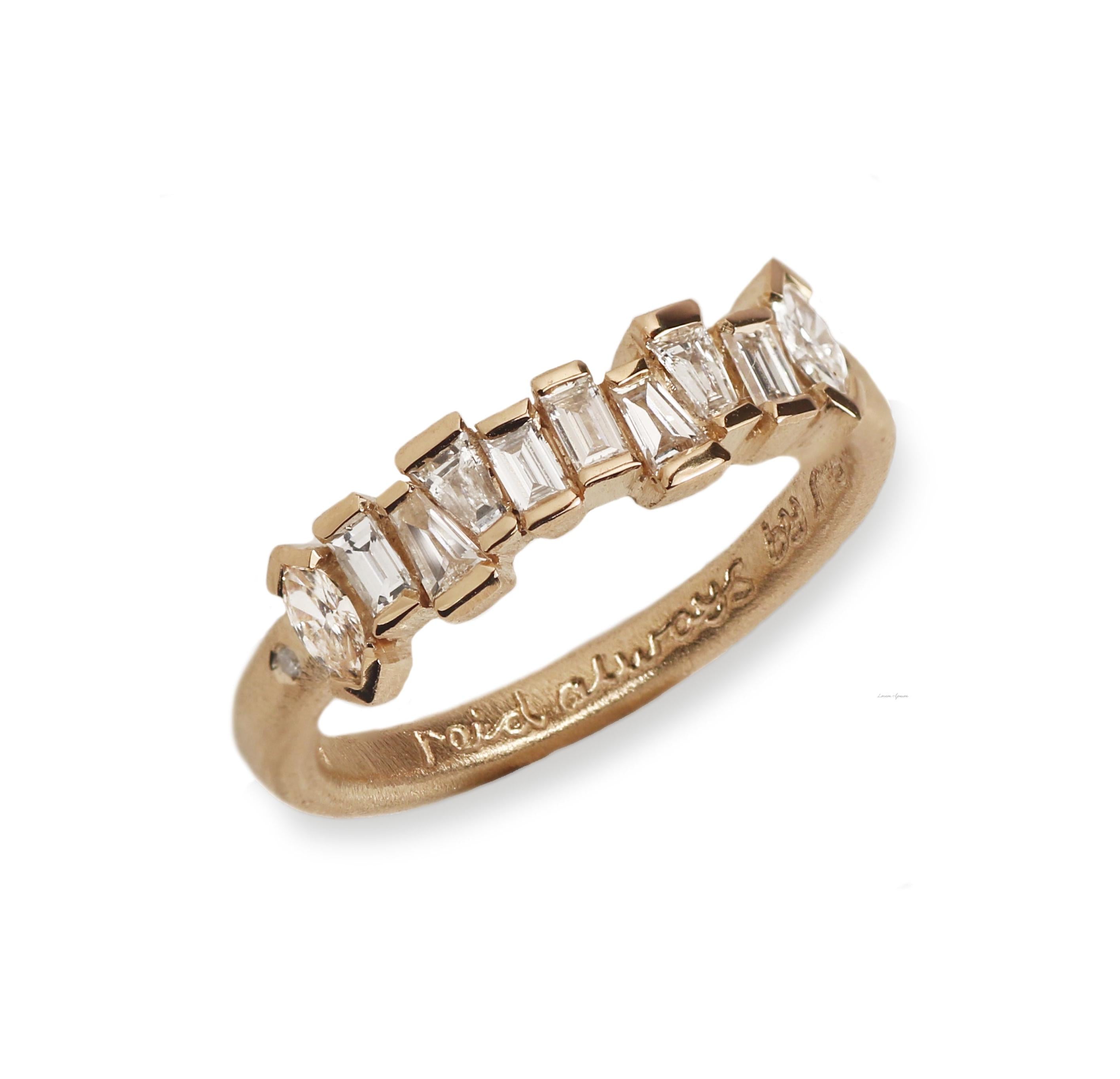 Bespoke - 9ct yellow gold with marquise and baguette diamonds