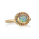 Rachel Jones Nebula Opal & Diamond Halo Ring in 18ct Yellow Gold