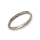 9ct Fairtrade White Gold Rainbow Sapphire Ring