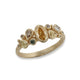 Yellow Gold Cluster Coloured Diamond Ring