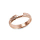 Bespoke - 14ct Textured Rose Gold Fitted Wedding Band with Diamonds