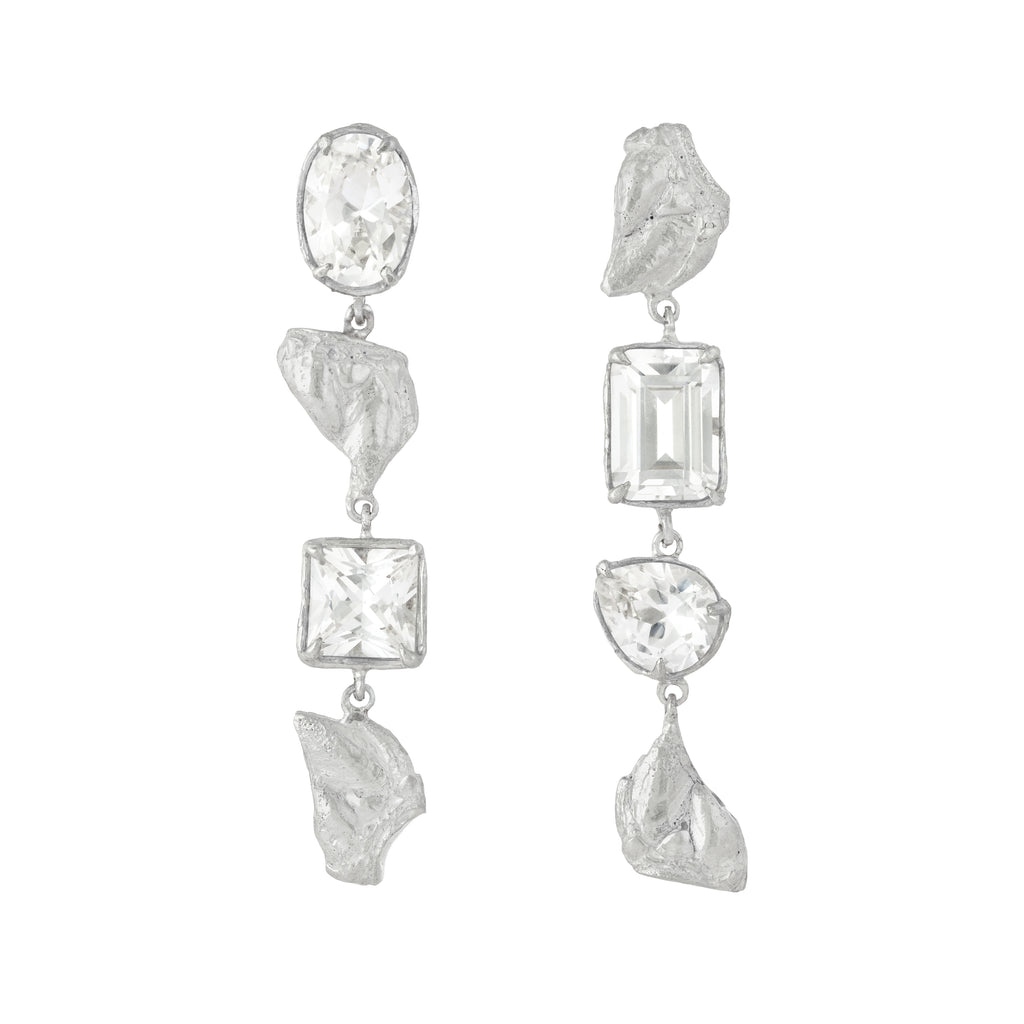 Loveness Lee Sami White Sapphire Argenti Earrings