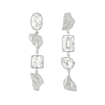 Loveness Lee Sami White Sapphire Argenti Earrings