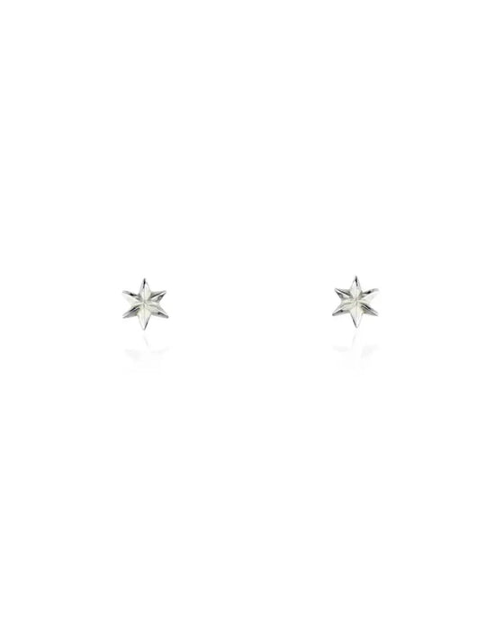 Momocreatura Micro Star Stud Earrings Silver