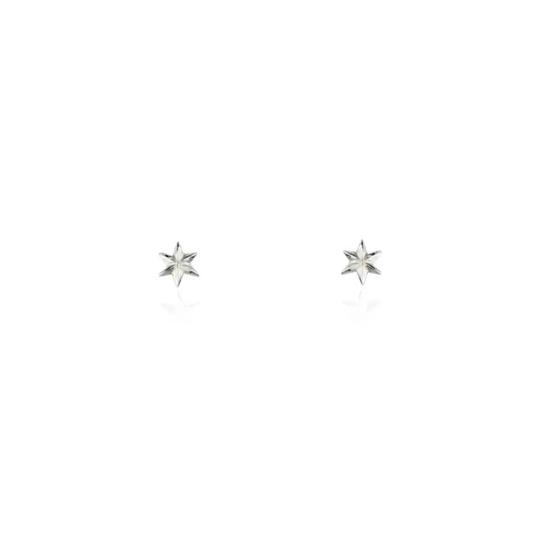 Momocreatura Micro Star Stud Earrings Silver