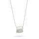 Heeseung Koh Silver Chubby Tube Pendant on Silver Ball Chain