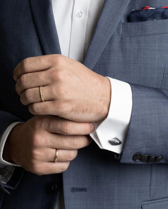 Aurum Oxidised Silver Skata Cufflinks