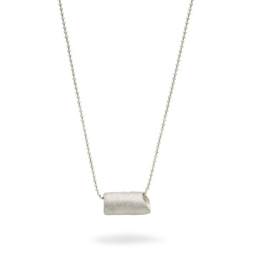 Heeseung Koh Silver Tube Pendant on Silver Ball Chain