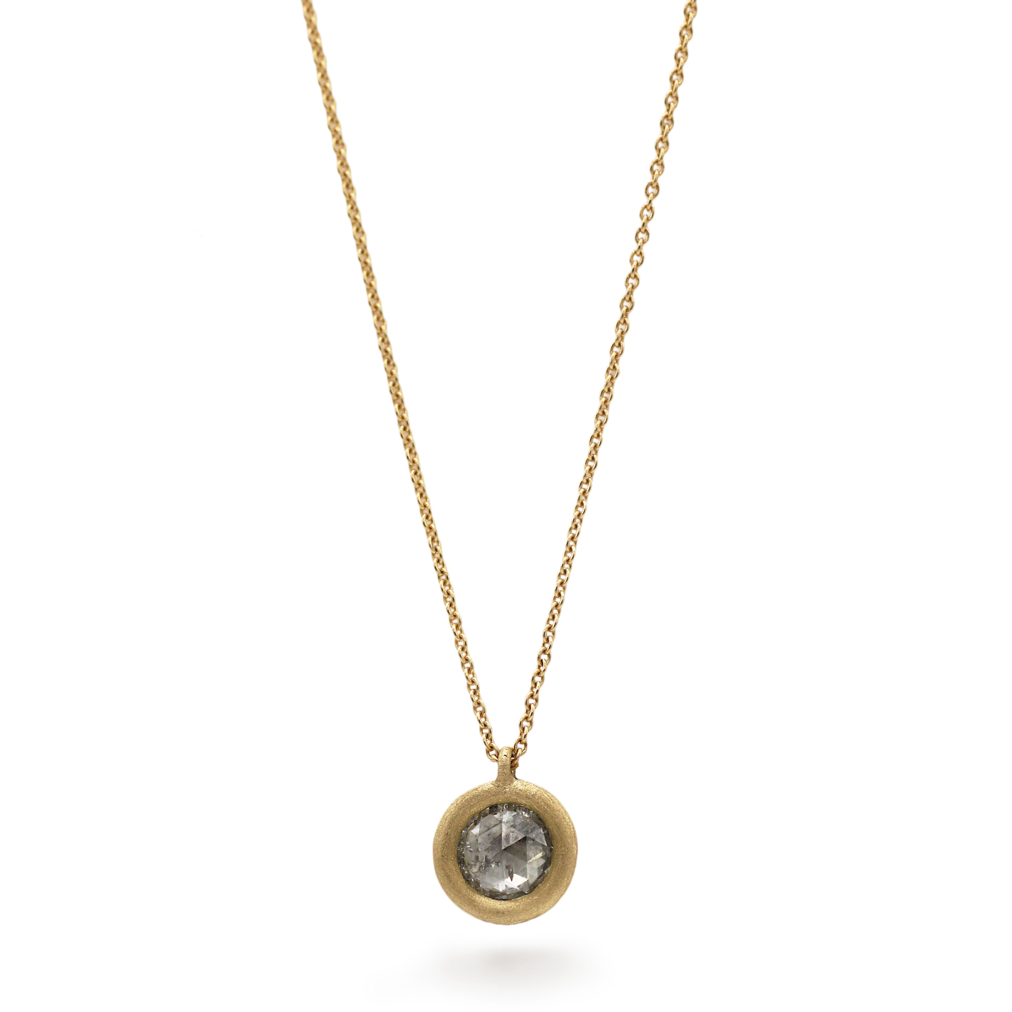 Shimell & Madden 18ct Yellow Gold Salt & Pepper Nebula Pendant