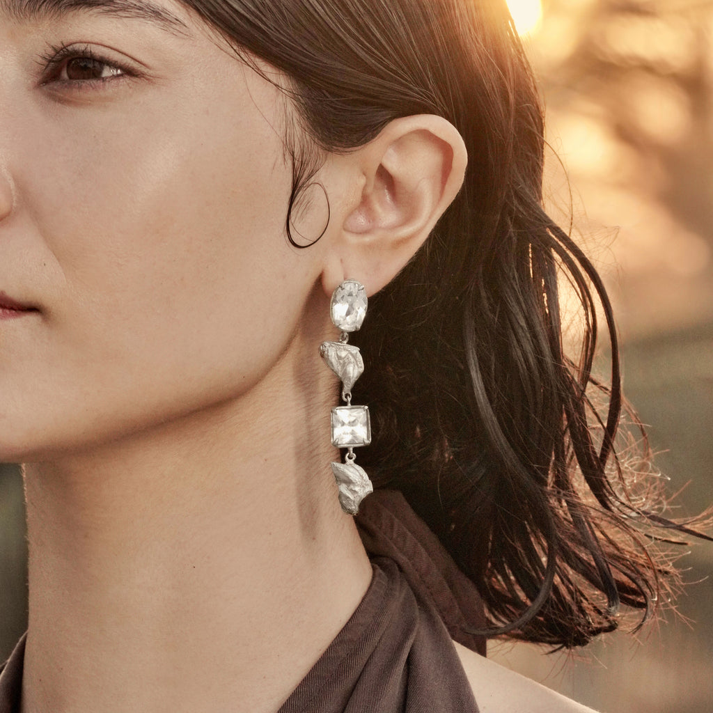 Loveness Lee Sami White Sapphire Argenti Earrings