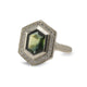 Bespoke - Hexagon Sapphire and Diamond Ring in 9ct Fairtrade White Gold