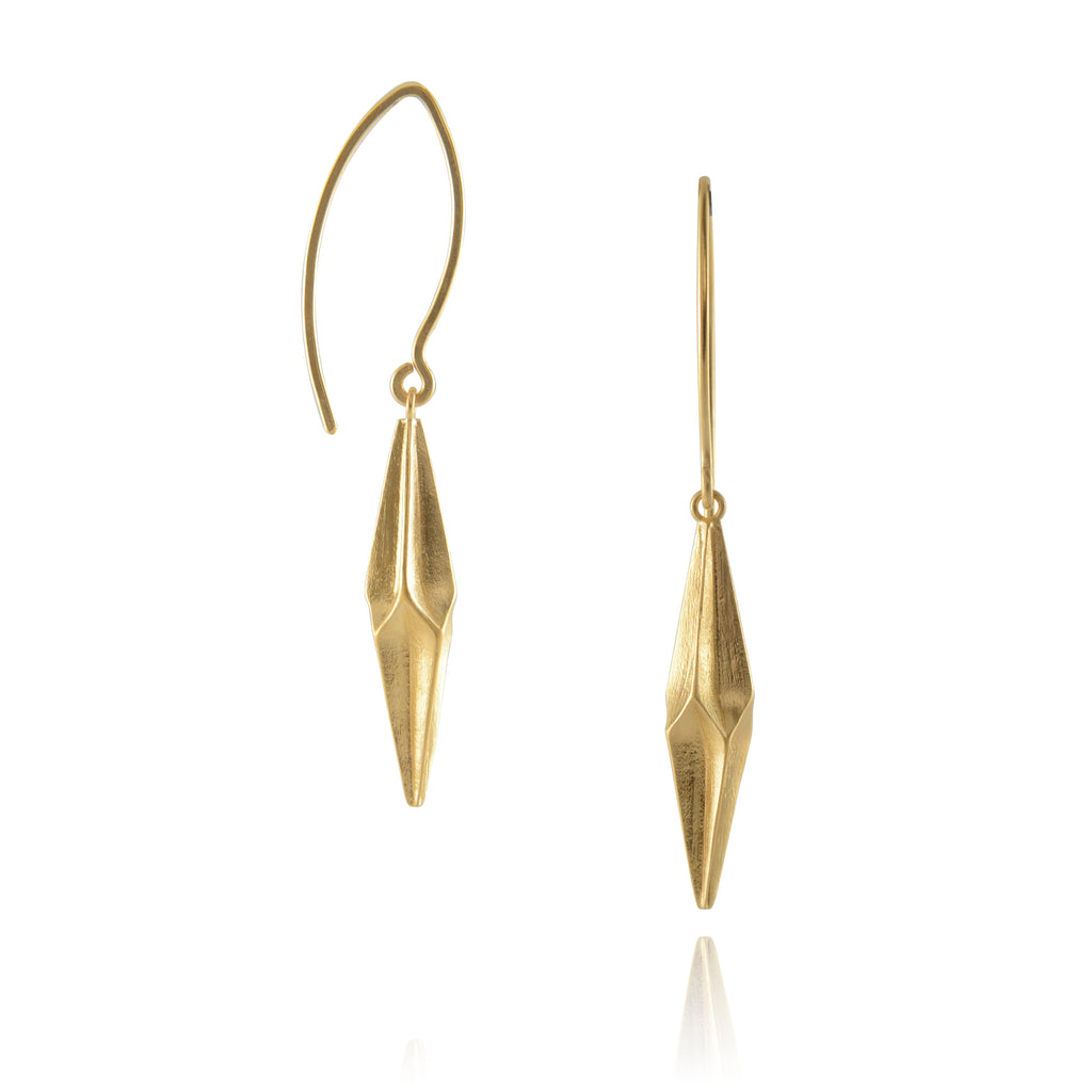 Alice Barnes Shard Drop Earrings Gold Vermeil