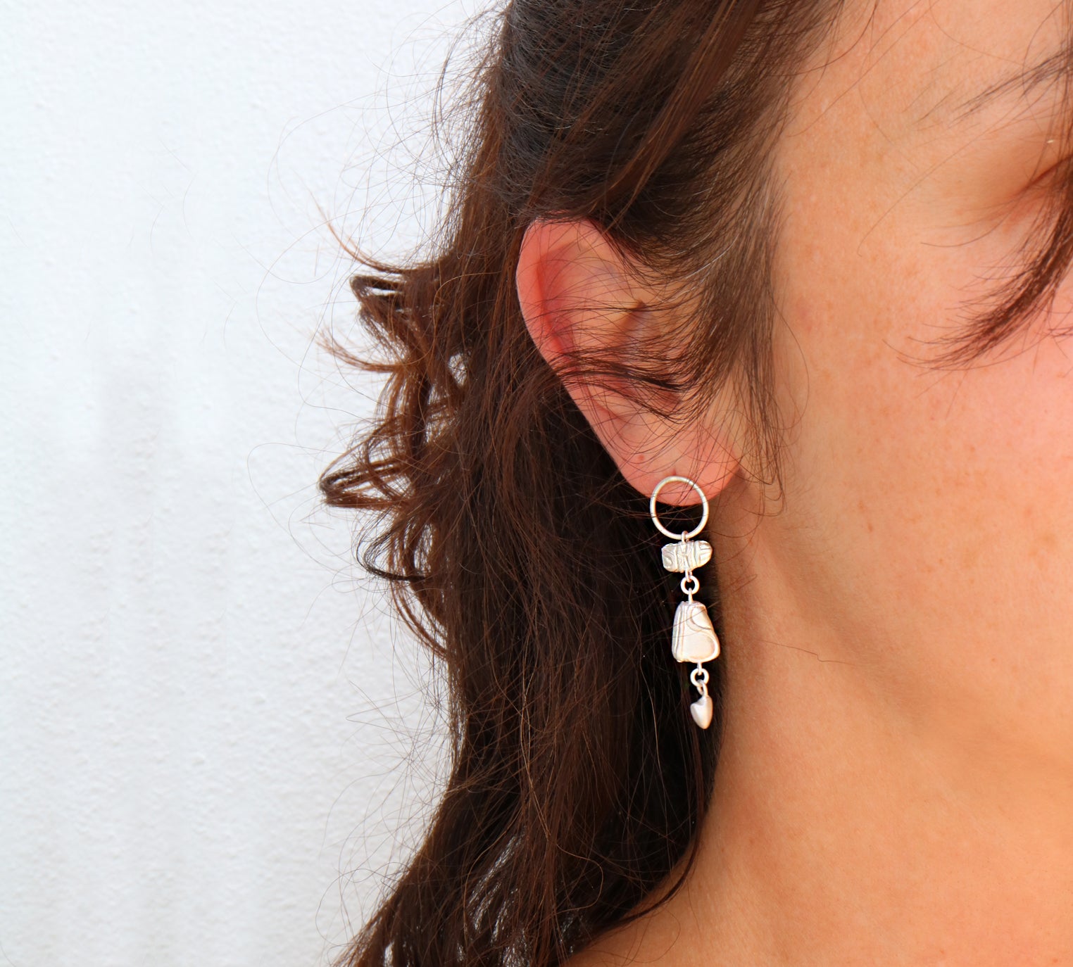 Silver 'She Is Love' Earrings