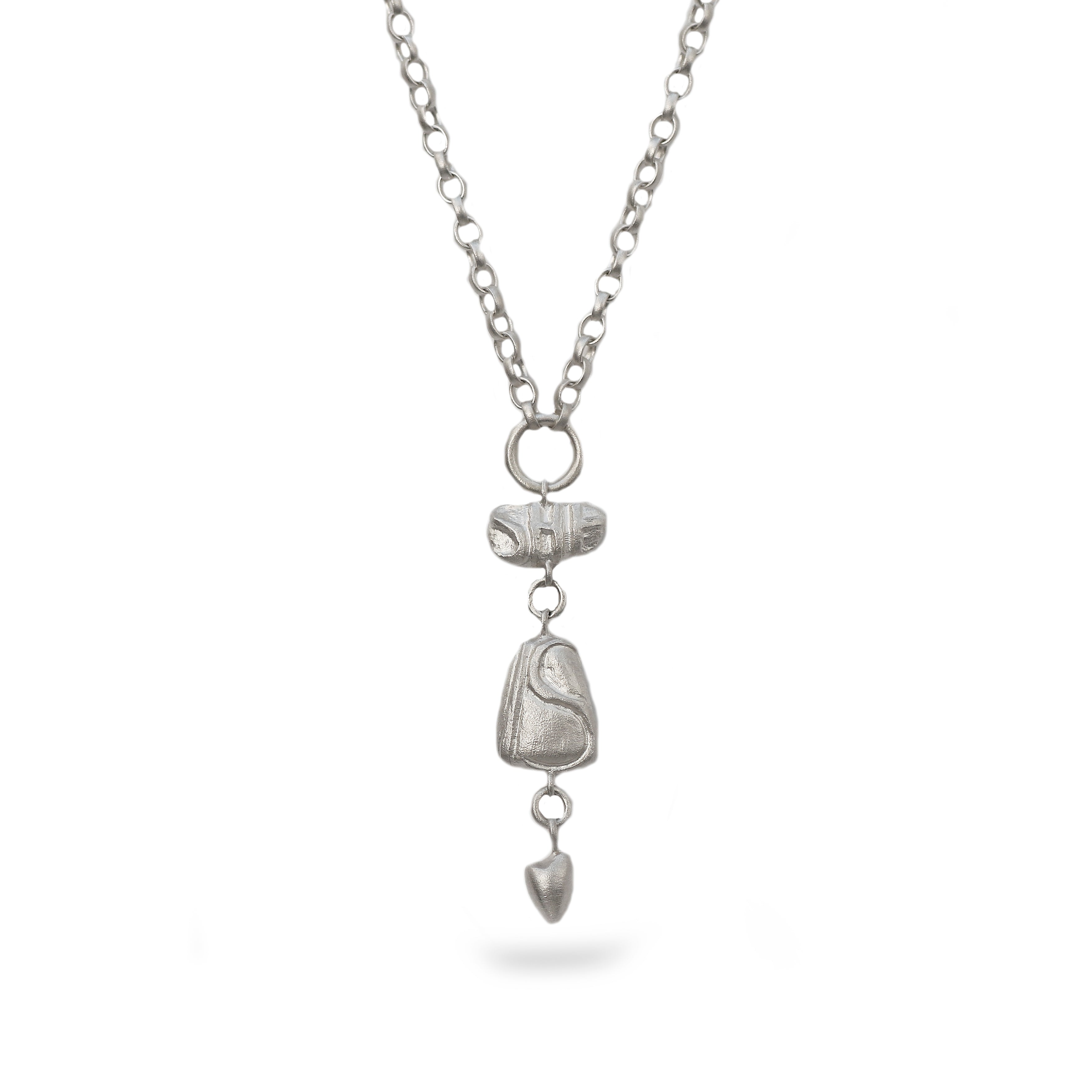 Silver 'She Is Love' Necklace