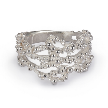 Hannah Bedford Silver Coral Lace Ring