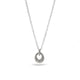 Reflect Tiny Silver Textured Double Link Pendant