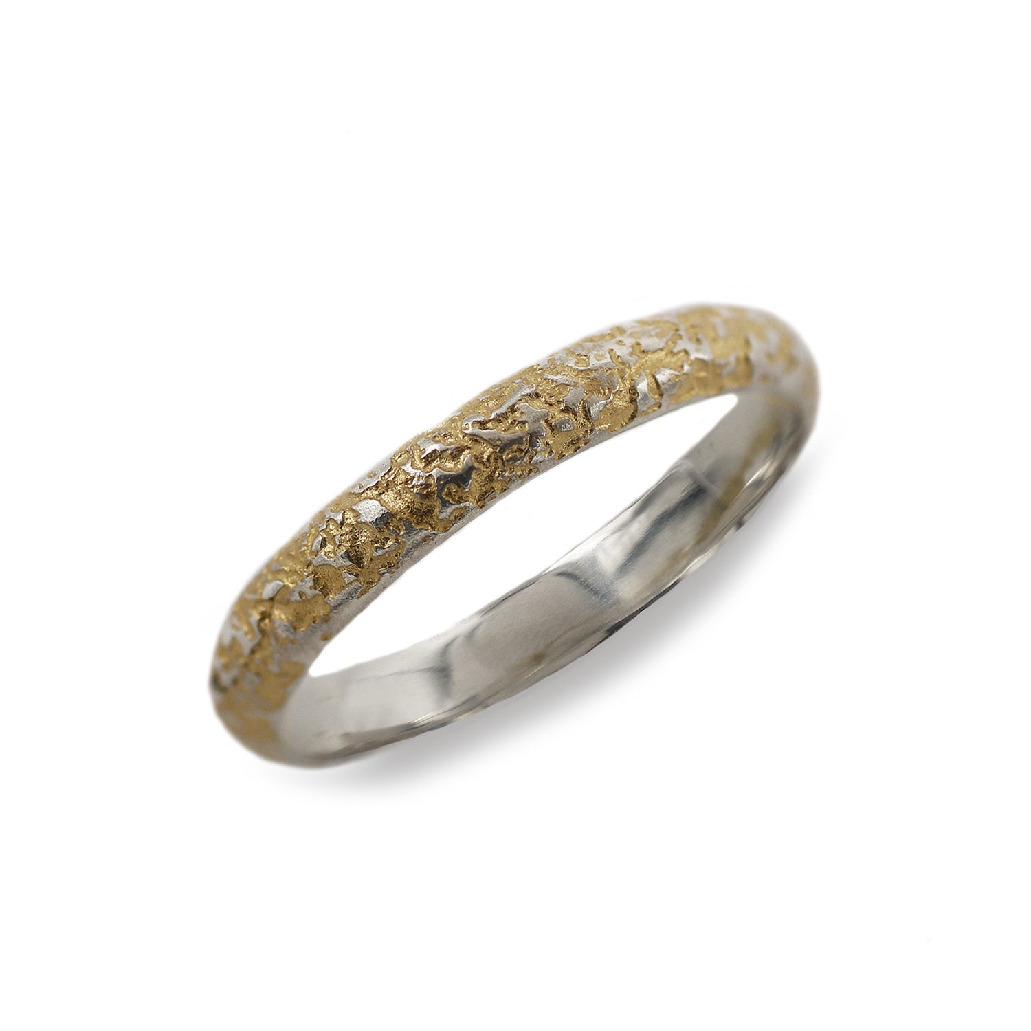 Reflect Slim Textured Silver Ring