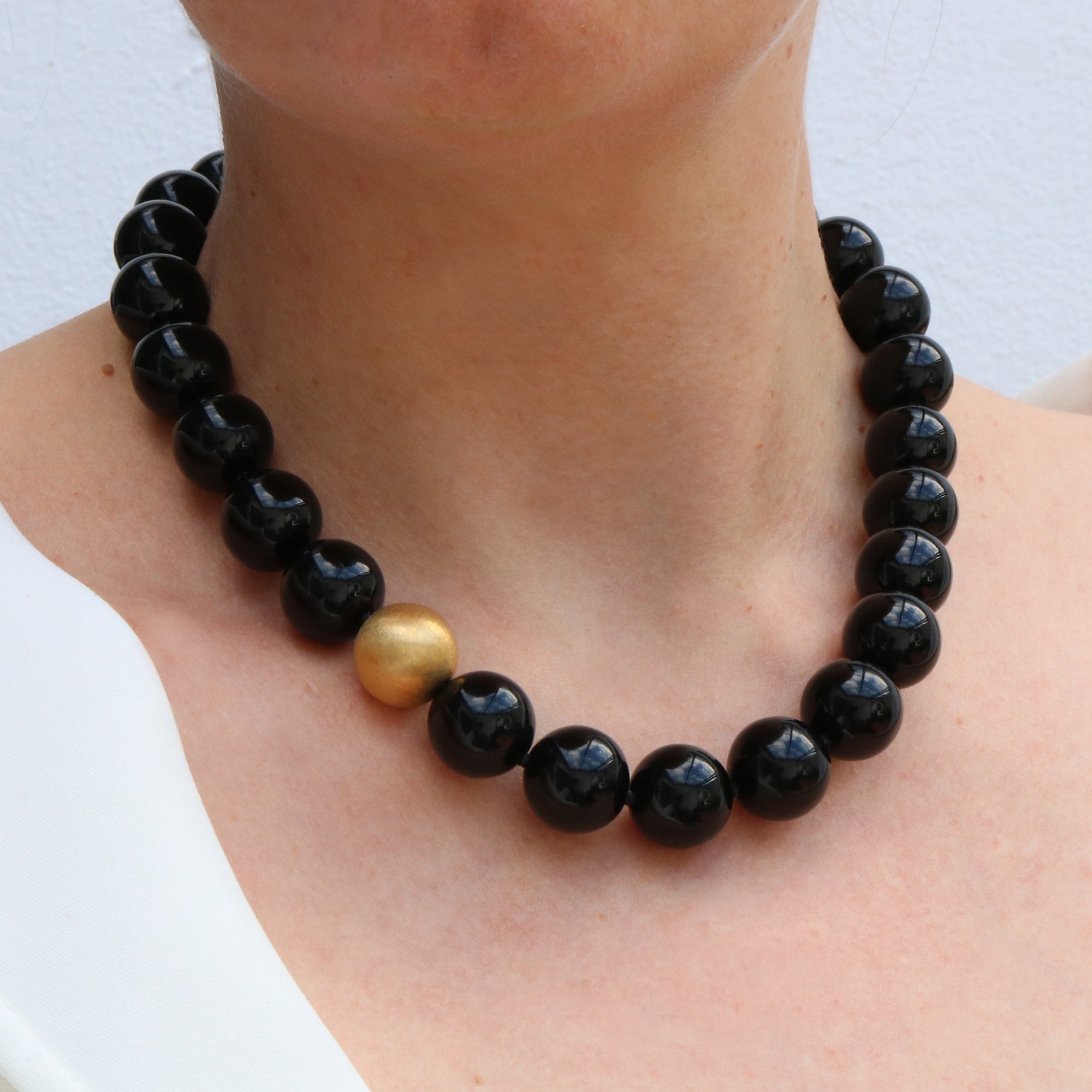 Outlet Diana Porter Smooth Onyx Bead Necklace