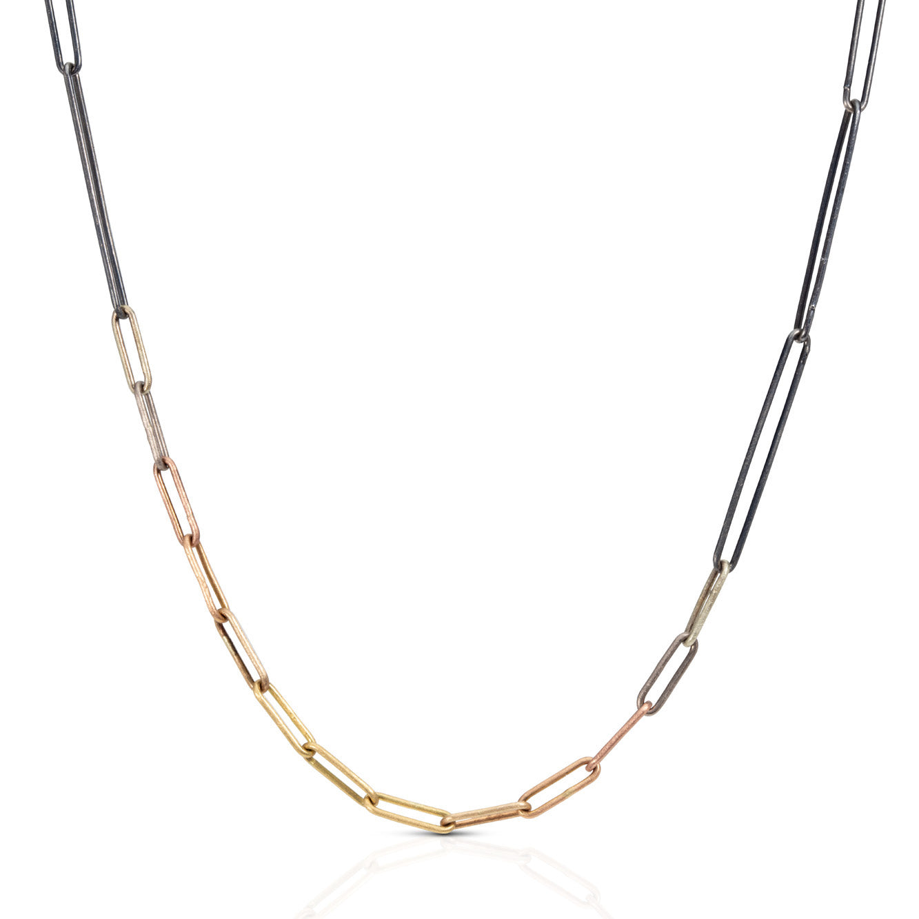 Rachel Jones Spectrum Paperclip Chain in Gold and Oxidised silver