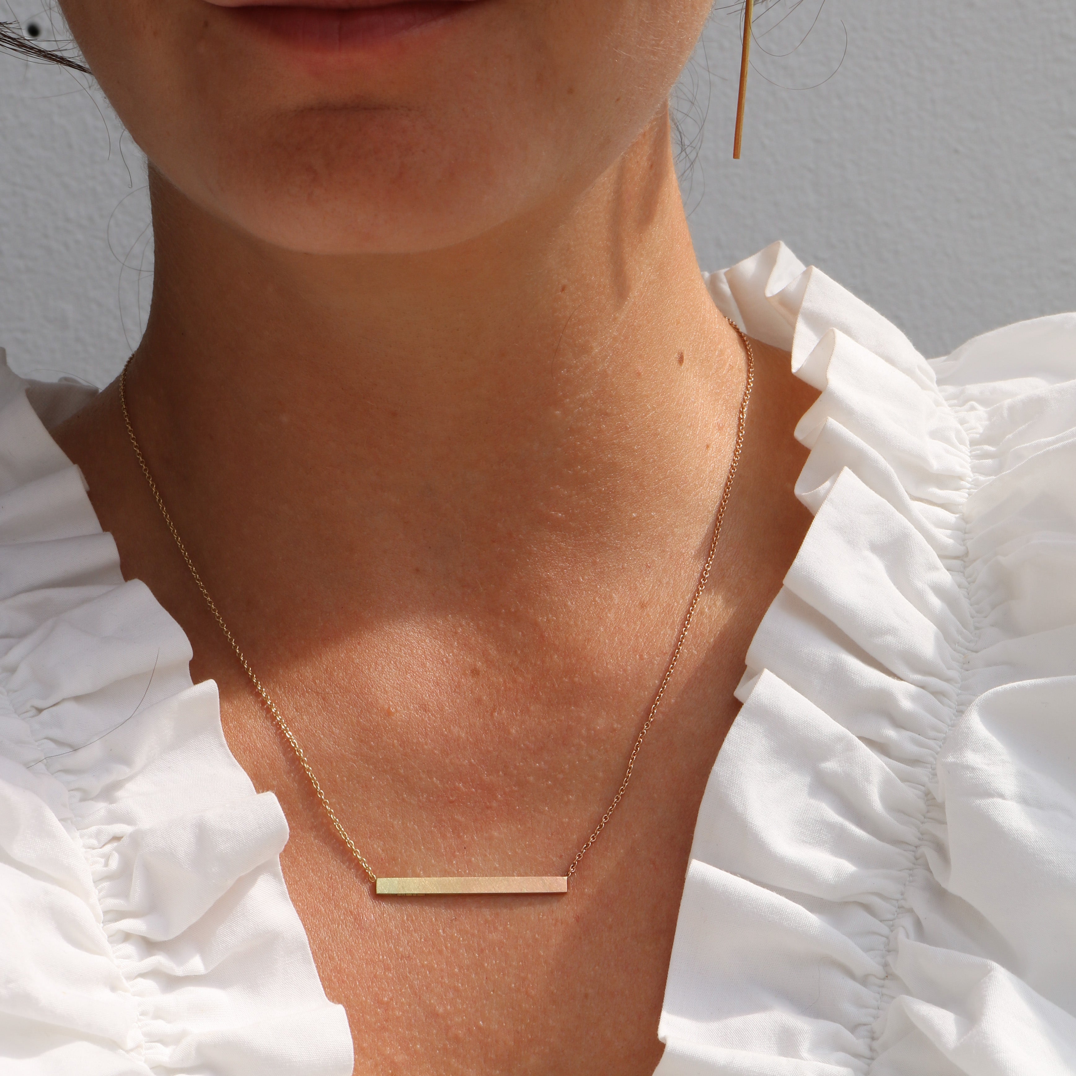 Rachel Jones Sunset Gold Bar Necklace