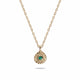 Mim Best 9ct Gold Teeny Tiny Emerald Necklace