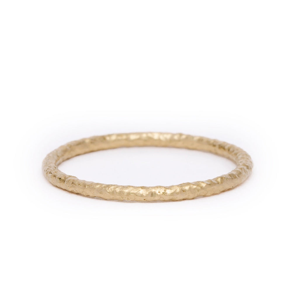 Maya Selway Textured Gold Wedding Ring 1.5mm