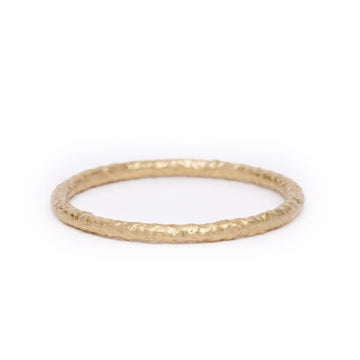 Maya Selway Textured Gold Wedding Ring 1.5mm