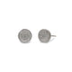 Reflect Silver Dome Shaped Textured Ear Studs