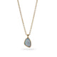 Textured Yellow Gold Pendant Set With A Freeform Australian Opal