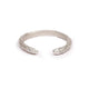 Bespoke - 9ct Textured White Open Fitted Wedding Band with Diamonds