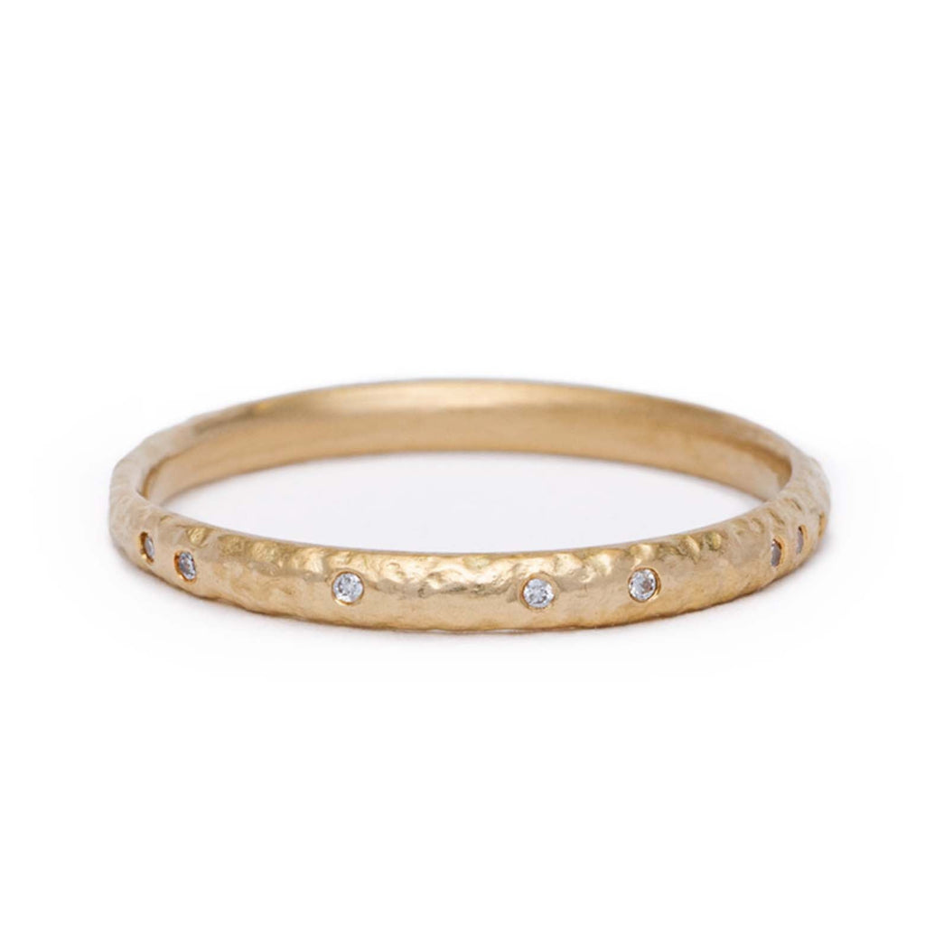 Maya Selway Diamond Wedding Band in 18ct Yellow Gold 2mm