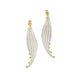 Hannah Bedford Silver Tide Flow Stud Earrings with Yellow Gold Granules