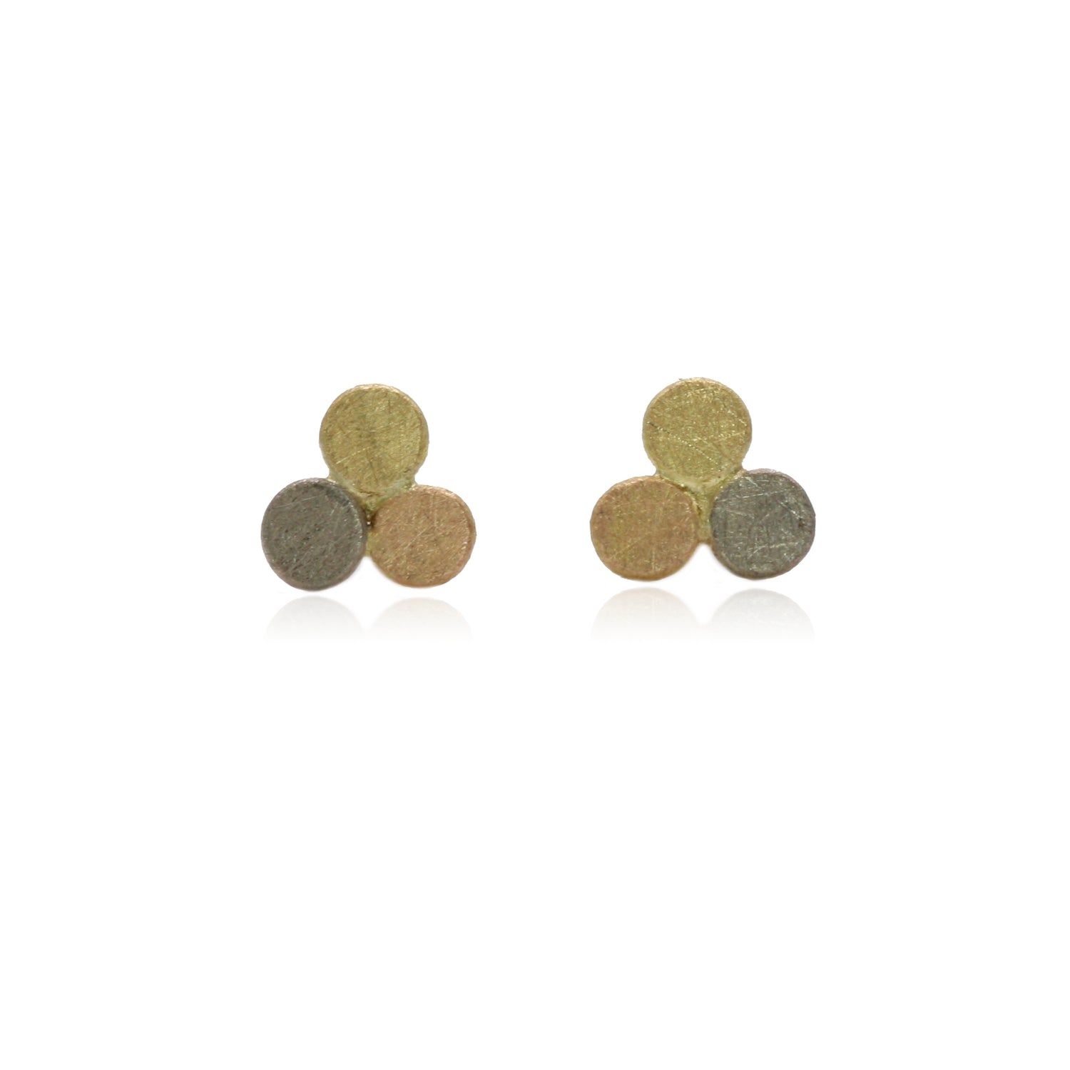Rachel Jones Mini Triple Gold Speckle Studs