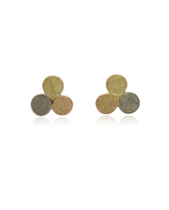 Rachel Jones Mini Triple Gold Speckle Studs