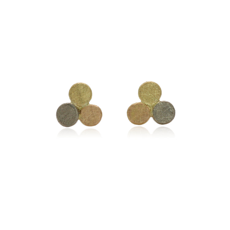 Rachel Jones Mini Triple Gold Speckle Studs