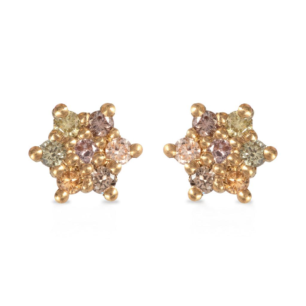 Maya Selway 18ct Yellow Gold Dancer Diamond Stud Earrings
