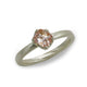 White Gold Ring with Pink Freeform Diamond