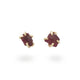 Variance Objects Irregular Cut Ruby Yellow Gold Studs