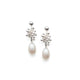 Yen Silver Pearl Droplet Earrings