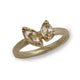 Yellow Gold Toi et Moi Ring with Rose Cut Freeform Diamonds