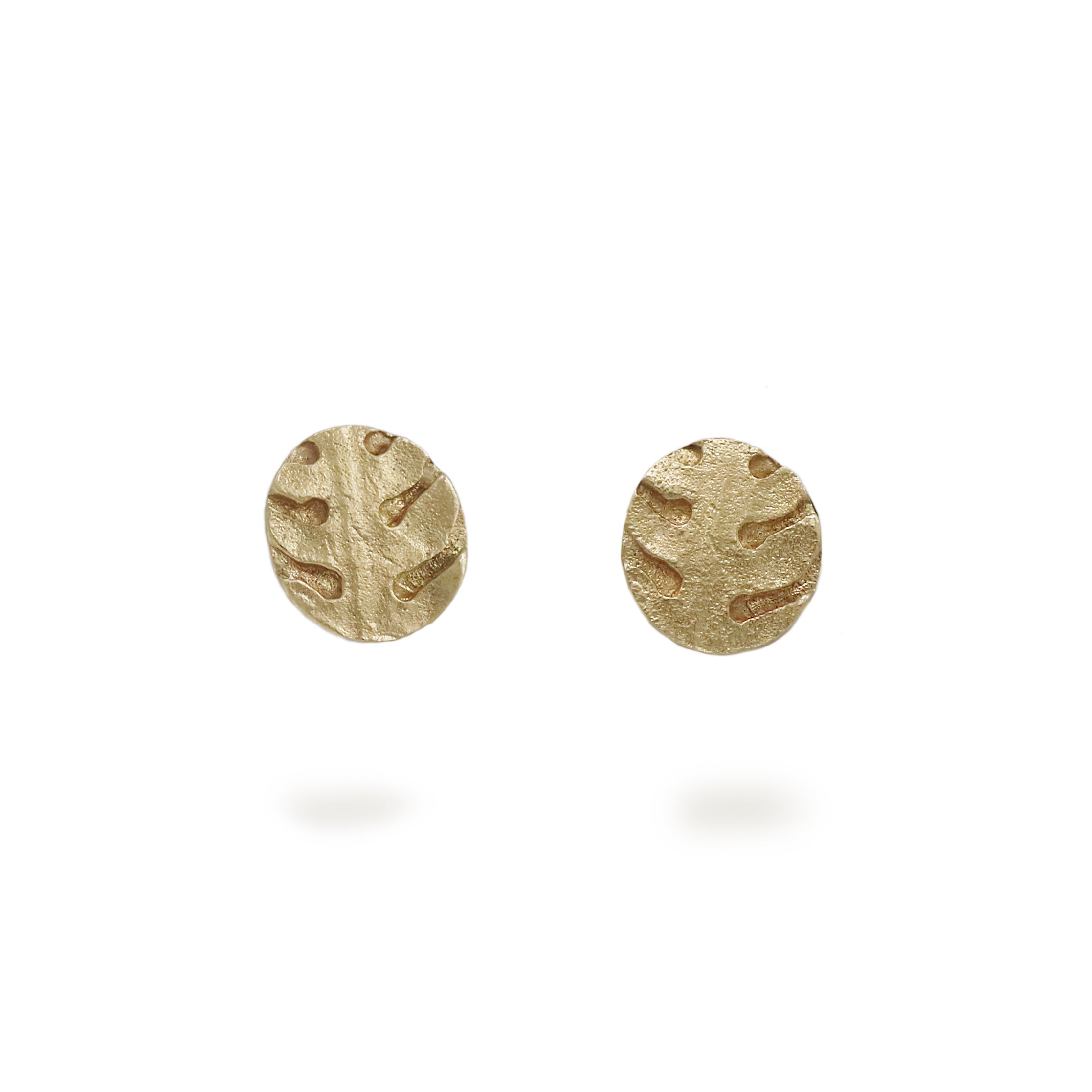 Zoya Dickinson 9ct yellow Gold Round Fern Studs