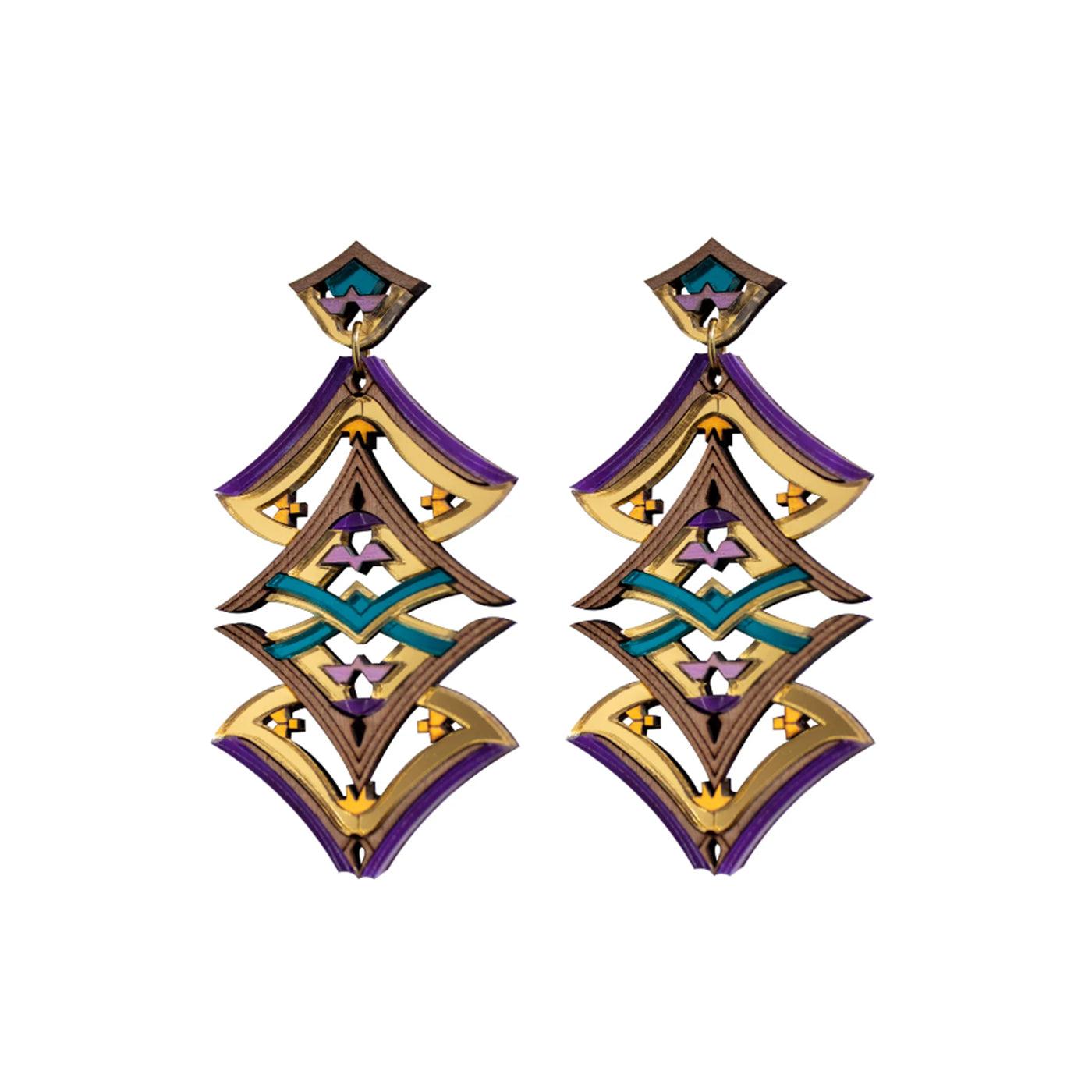 Chalk Jewellery Akemi Long Drop Earrings in Summer