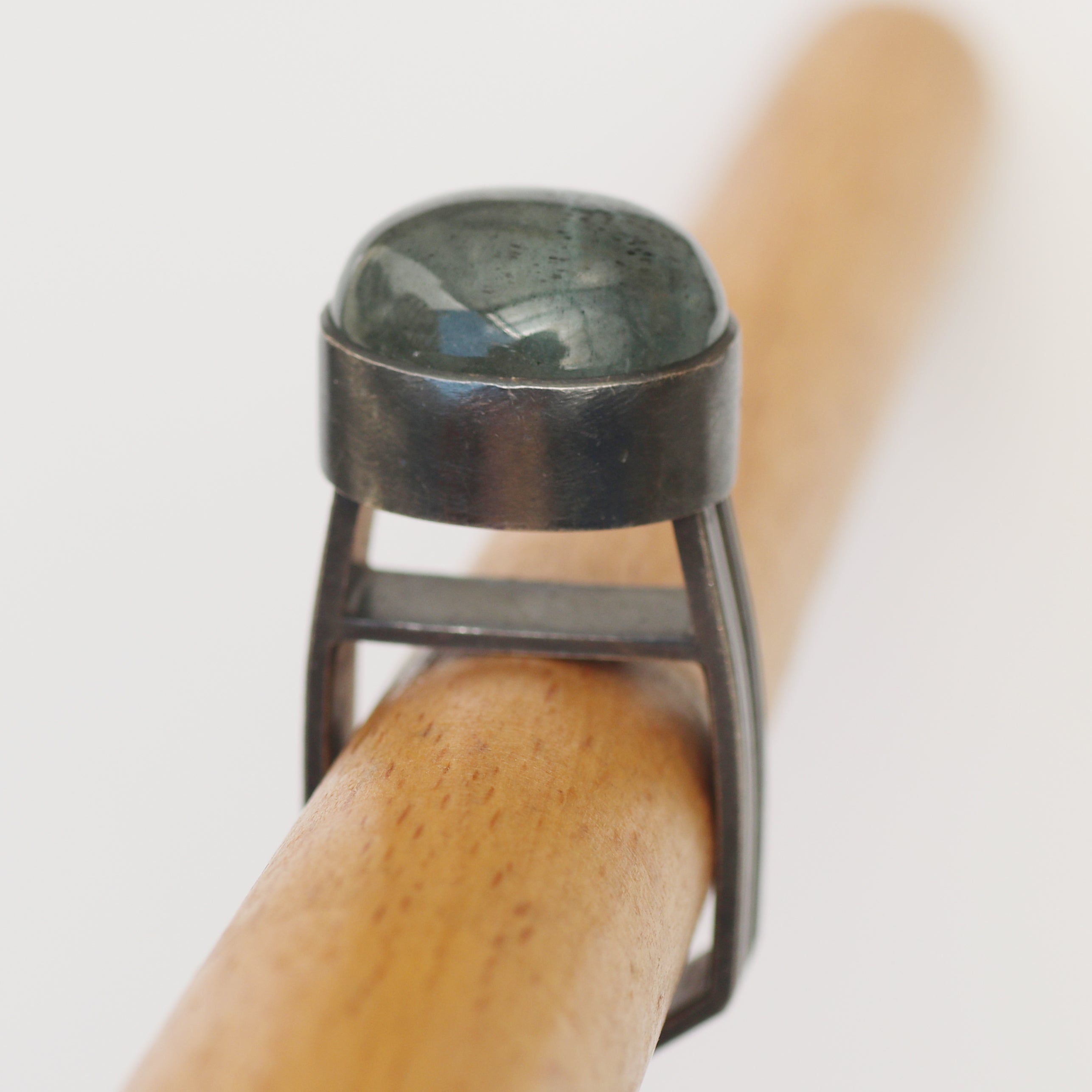 Outlet Chris Boland - Oxidised Silver Aquamarine Ring